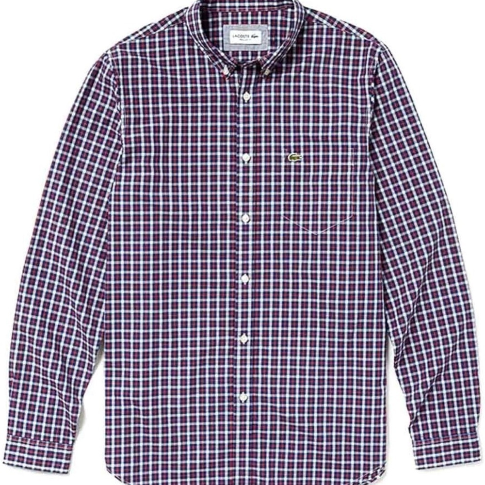 NEW Lacoste Men's Purple buttons Shirt size 42